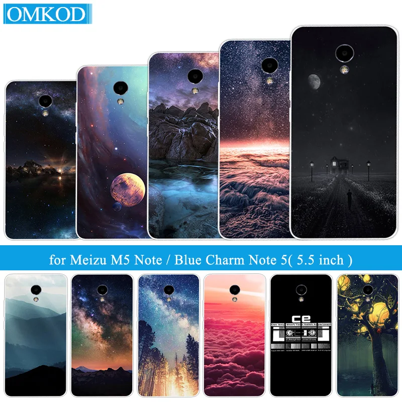 5 дюймов для Meizu M5 Note чехол Роскошный силиконовый Fundas звездное небо задняя крышка