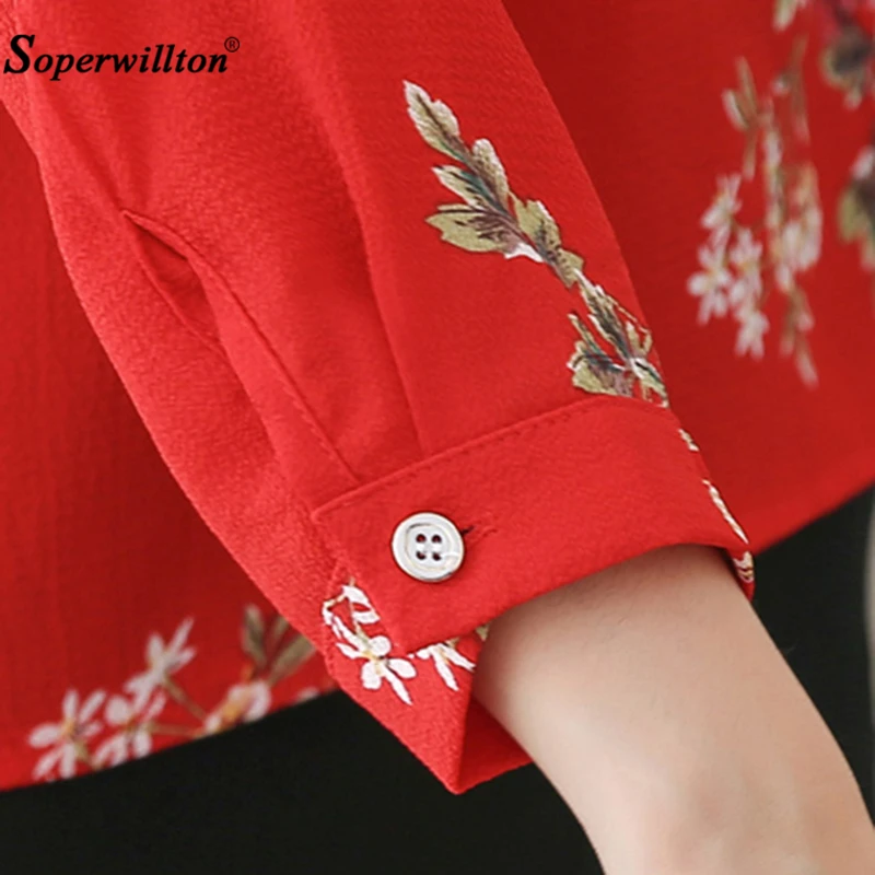 Блузка рубашка для Для женщин 2018 осень зима Повседневное шифон блузки одежда