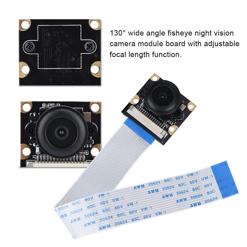 Камера ночного видения Raspberry pi 5 м 1080P 720P плата модуля камеры с регулируемым