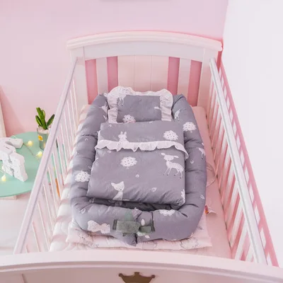 gray Луна лодка кровать BB кровать портативная кроватка детская кровать новорожденный матрас - Цвет: gray