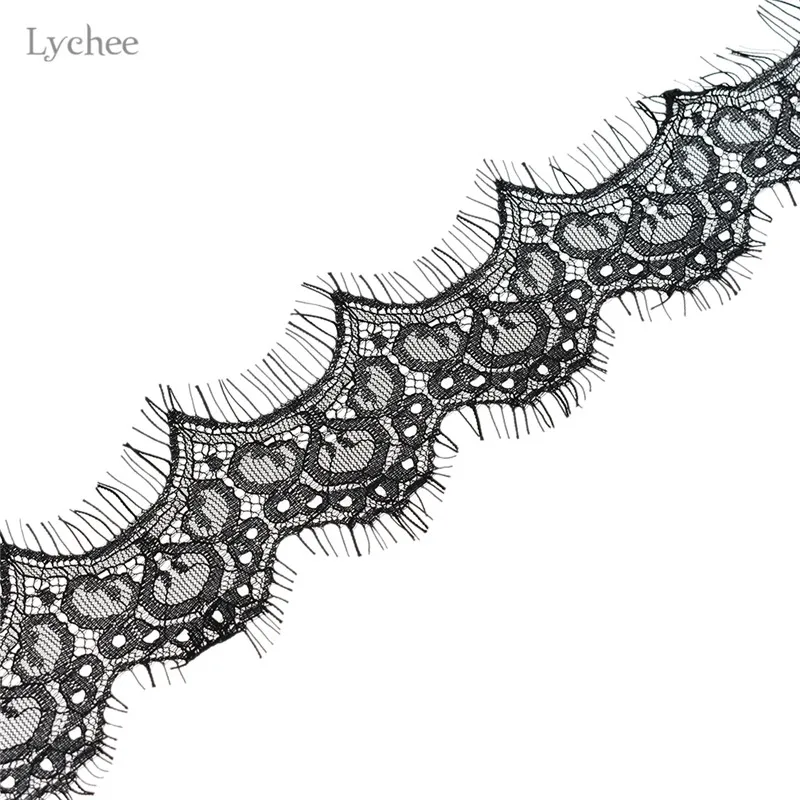 Lychee Life 3 метра вышитая кружевная лента вязаная ткань для обрезки ресниц