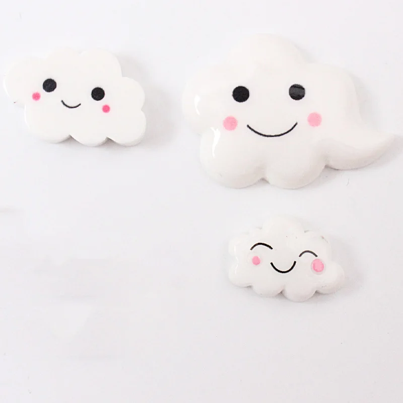 1 шт. 3D белые красочные облака мультяшная смола искусственная Магнитная