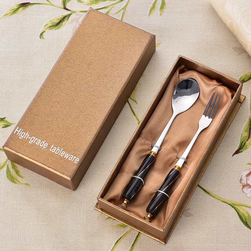 6 шт./компл. керамический набор посуды столовые ножи вилки и ложки кухонная посуда