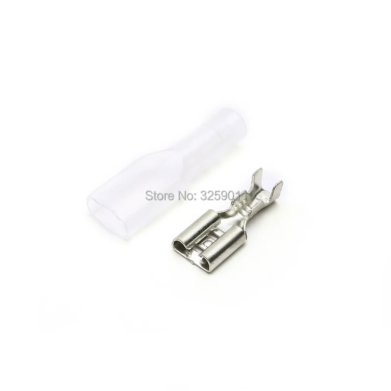 

1PCS Suyep 4.8mm Brass Boat Car Speaker Circuit Board Connector Crimp Terminal With Transparent Sheath DJ622-4.8