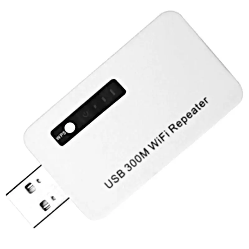 Белый ALLOYSEED USB 300 м WiFi ретранслятор Беспроводной усилитель сетевой маршрутизатор расширитель усилитель сигнала usb-модем адаптер для телефона ноутбука - Цвет: Белый
