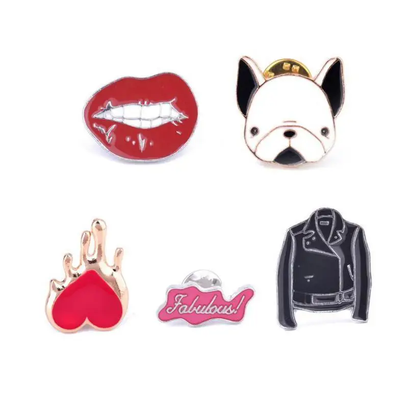 Брошь с пряжкой в виде французского бульдога брошь из джинсовой куртки