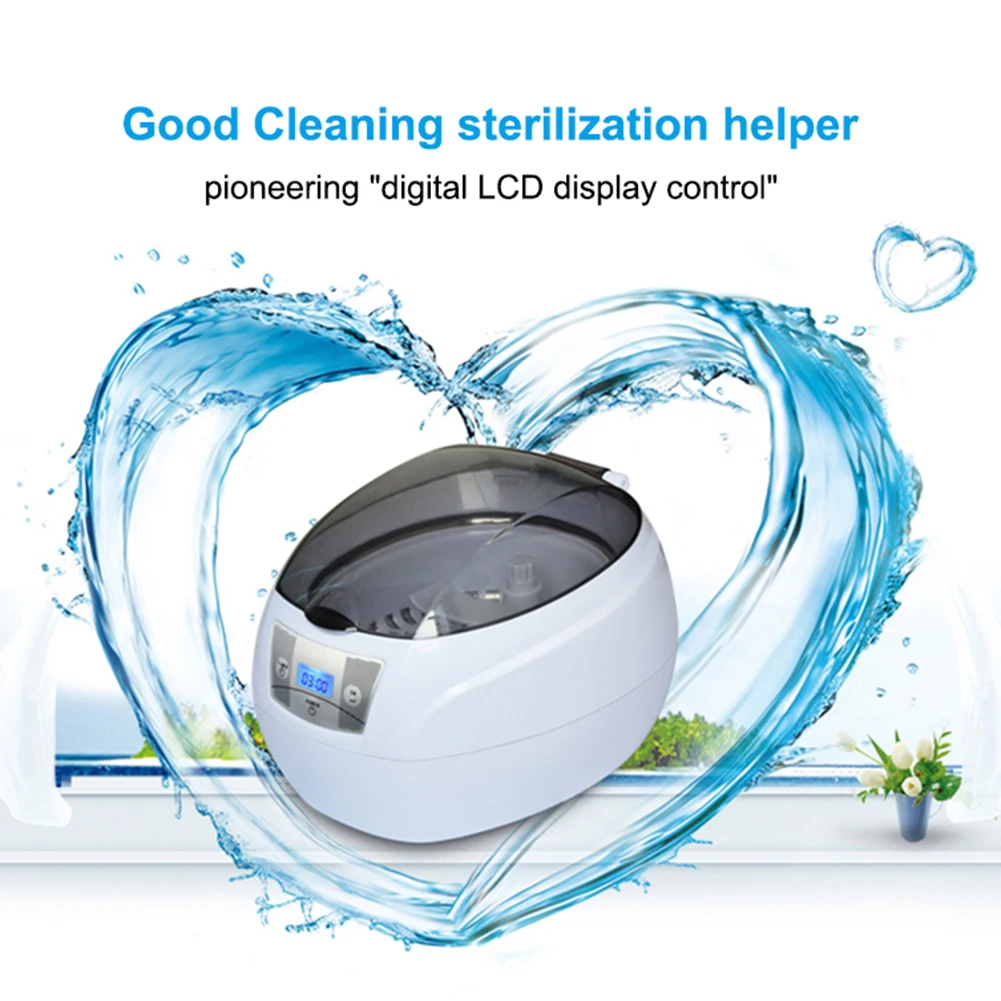 750 мл ультразвуковой очиститель для ванной часы очки ювелирные монеты кольца