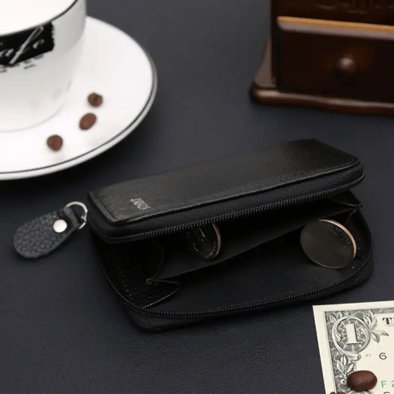 Модный мужской кожаный мини кошелек для монет маленький кредитных карт сумка на