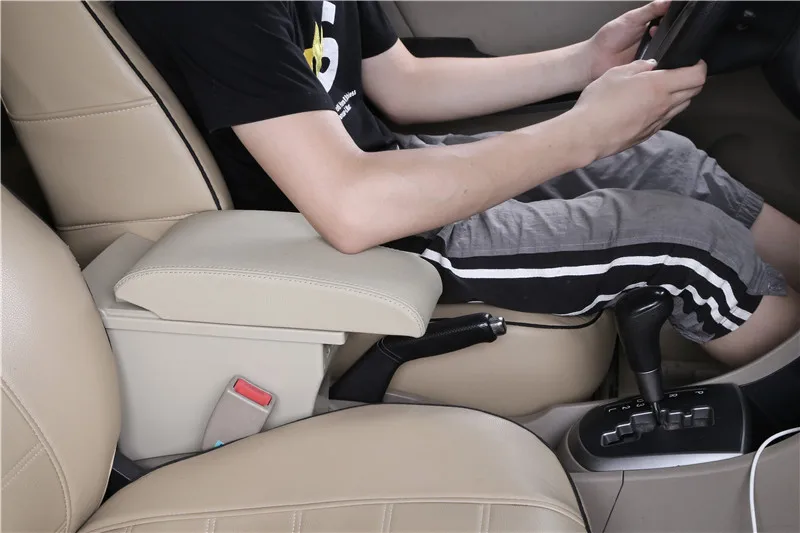Для hyundai Solaris 2/Verna подлокотник коробка центральный магазин содержимое коробка с подстаканником пепельница автомобиль-Стайлинг аксессуар