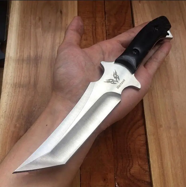 Очень прочный тактический нож Katana деревянная ручка для кемпинга выживания охоты
