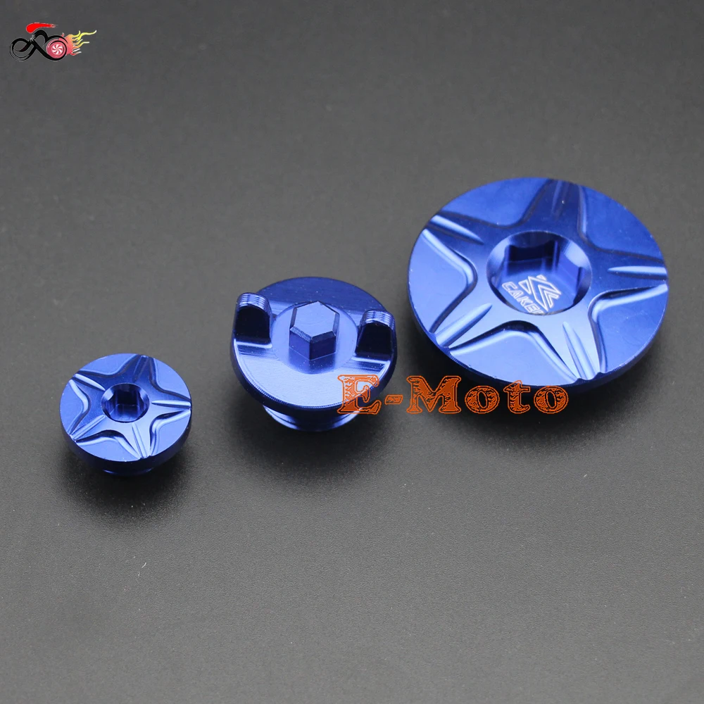 

Синий ЧПУ Заготовка двигателя синхронизация масло фильтровальные пробки наборы для YZ250F YZ450F YZ250FX WR250F внедорожник E-Moto