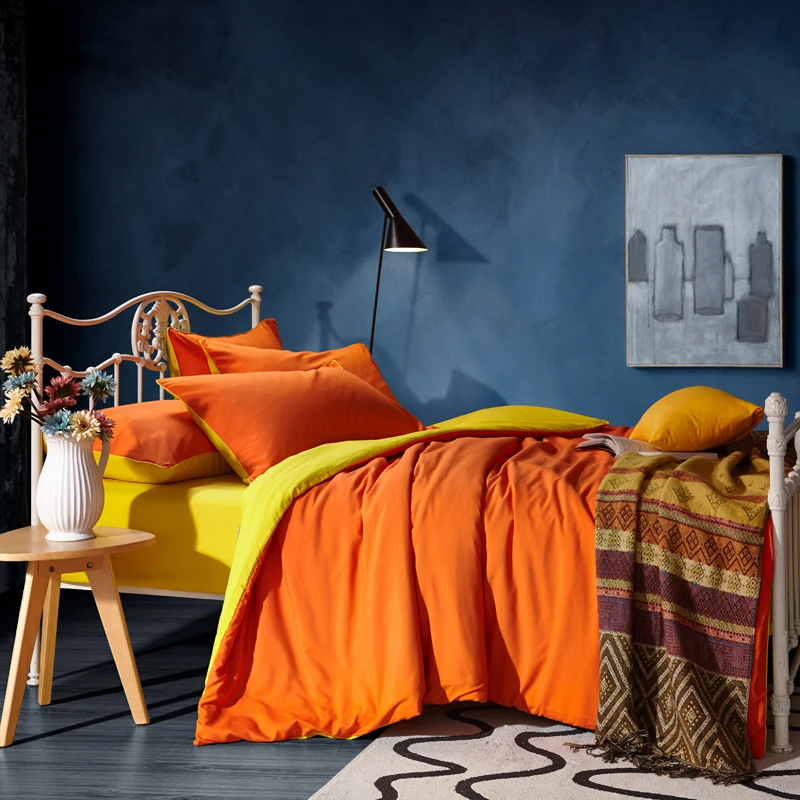 Простые лаконичные Стильные комплекты постельного белья 4 шт. Пододеяльник