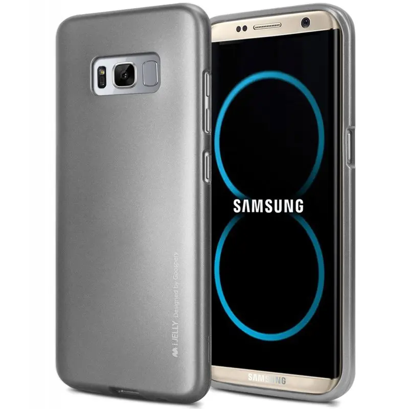 Для Samsung Galaxy S8 PLUS Mercury Goospery i-Jelly металлическая отделка тонкий бампер гибкий мягкий