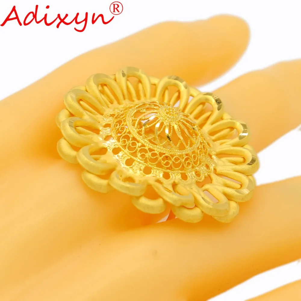 Adixyn полые круглые золотые кольца для женщин/девушек золотого цвета индийские