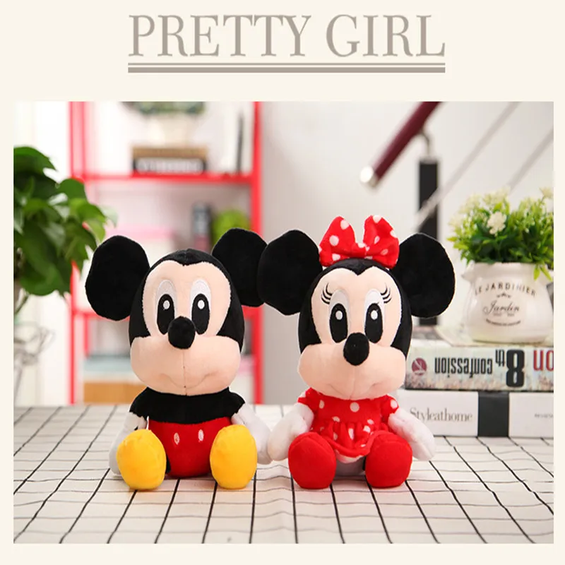 Мультфильм Disney мягкие животные Плюшевые Микки Маус Минни Винни Пух Кукла Лило и