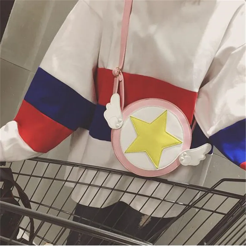 Аниме Cardcaptor Sakura Наплечная Сумка косплей детали костюма розовый PU милый причудливый леди Месседжер-сумка для девочек японский стиль Лолиты