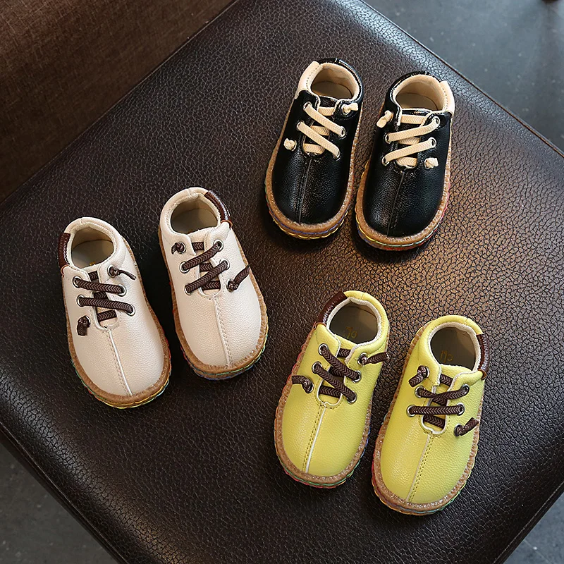 Весенние детские модные кожаные оксфорды для маленьких девочек британский стиль