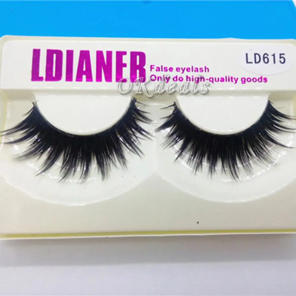 1 пара модный дизайн натуральные длинные толстые накладные ресницы для