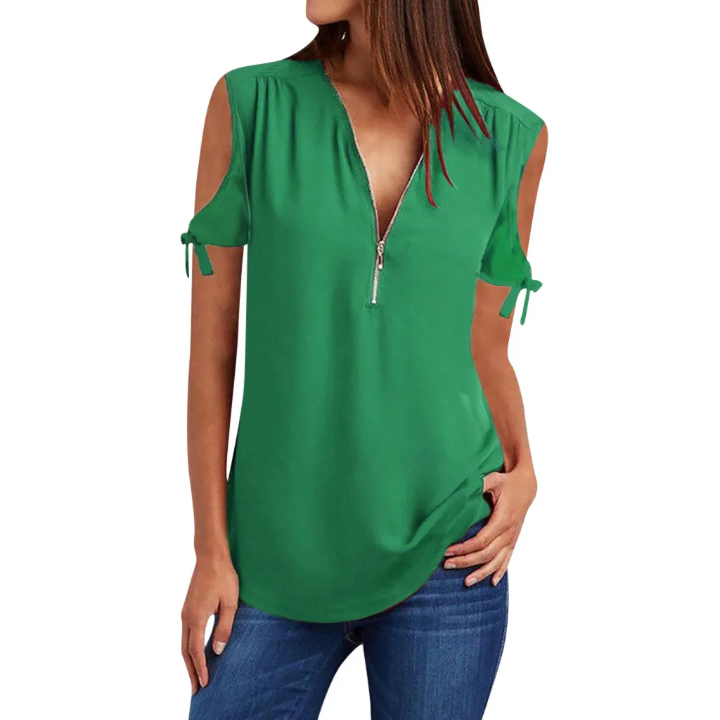 Женская шифоновая футболка без рукавов с V образным вырезом|Футболки| |