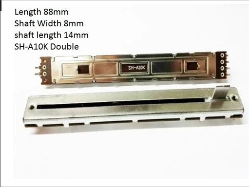 88 мм SC-609G B10K смеситель прямое скольжение потенциометра двойной фейдер длина