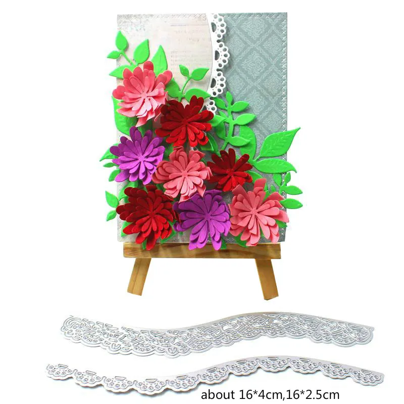 

Floral Borderlines Metal Cutting Dies Stencils for DIY Scrapbooking/photo album Decorative Embossing DIY Paper Cards