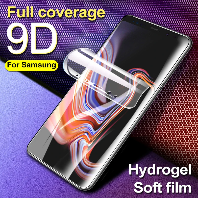 9D полное покрытие Гидрогелевая пленка для Samsung Galaxy Note 8 9 S9 мягкий протектор экрана
