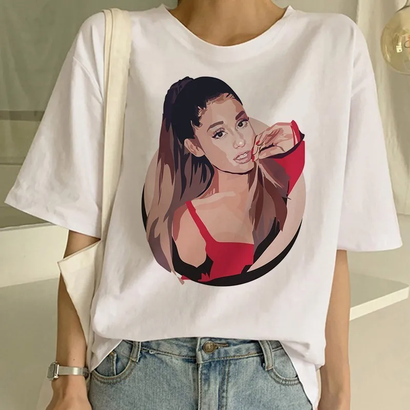 Ariana Grande, женская футболка, 7 колец, модная, Harajuku, Thank U Next, футболка, 90 s, хип-хоп, короткий рукав, Ullzang, футболка, топ, футболка, Женская - Цвет: 15