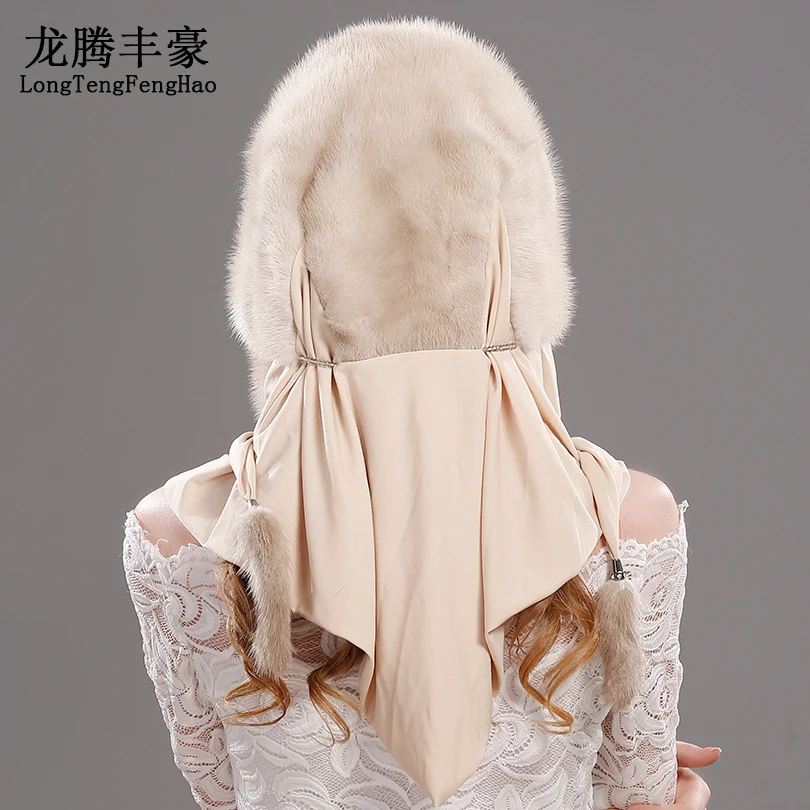 Рисунок 3 - Теплая зимняя норковая шапка с шарфом