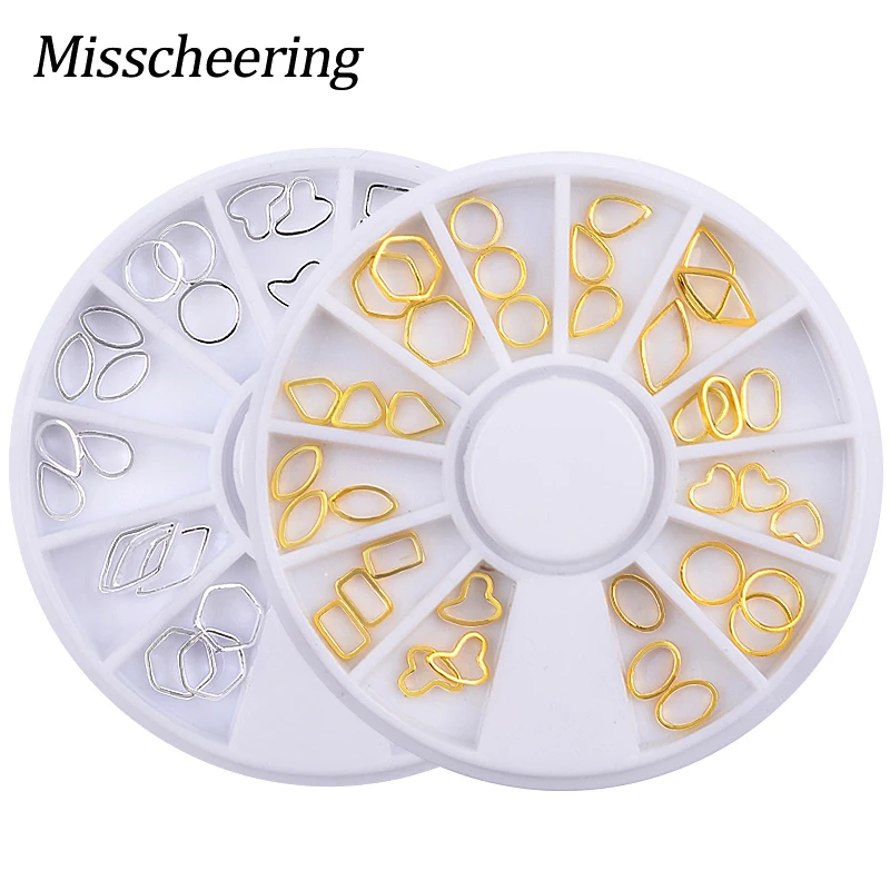 36 шт./колесо металлические Золотые/серебряные полые дизайны украшения для