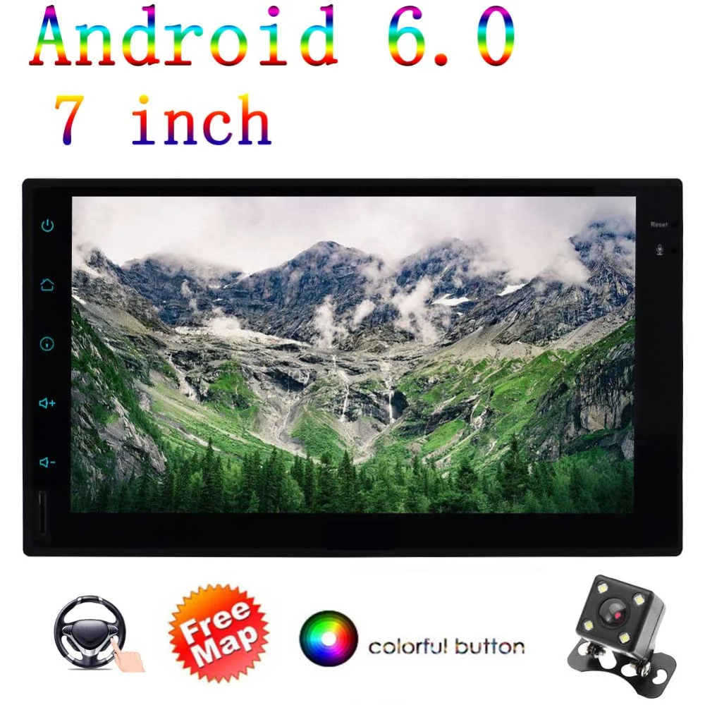 Автомагнитола 2 Din на Android 6 0 с 7-дюймовым экраном FM/AM RDS радио Bluetooth управление