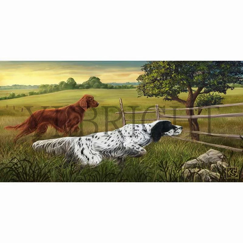 

5D DIY Full Square Diamond Painting Cross Stitch "On The Hunt" 3D Diamond Embroidery Rhinestone Mosaic Home Decor