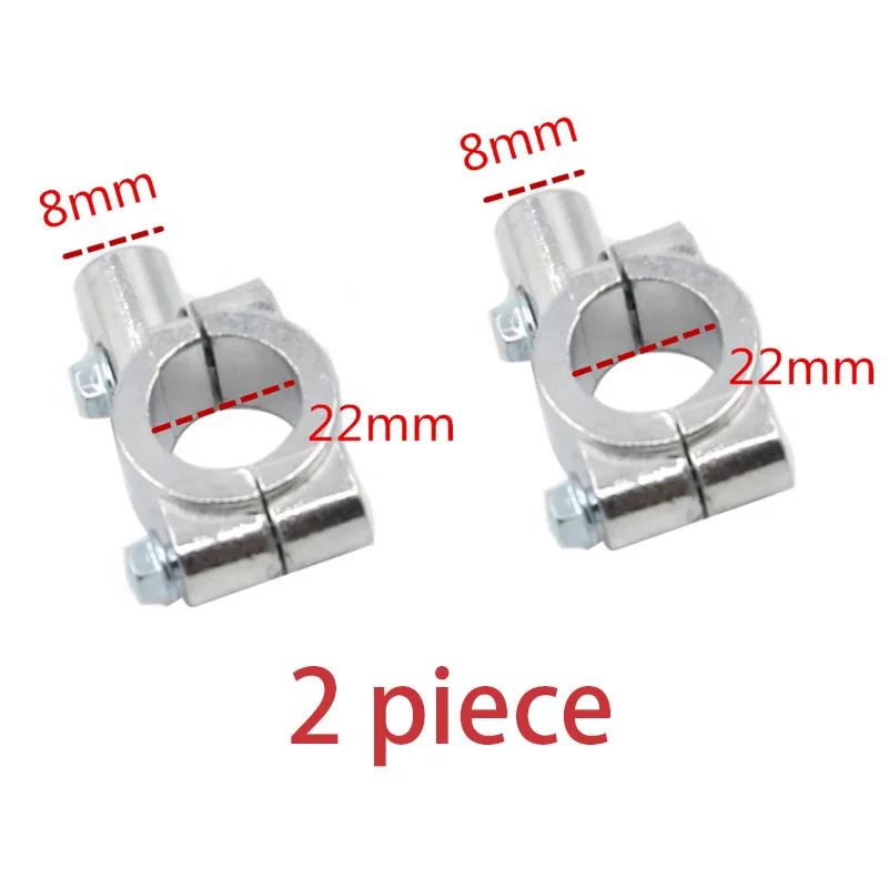 22mm 8mm hole chrome 8 мм 10 мм мотоцикл зеркало заднего вида адаптер Крепление Зажим Руль заднего вида держатель зеркал опорная Скоба 22 мм 7/" Руль - Цвет: 22mm 8mm hole chrome