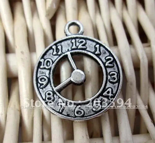 S7662 300 шт./лот тибетские серебряные часы Подвески 21*18 мм|charms clock|charm charmcharms lot |