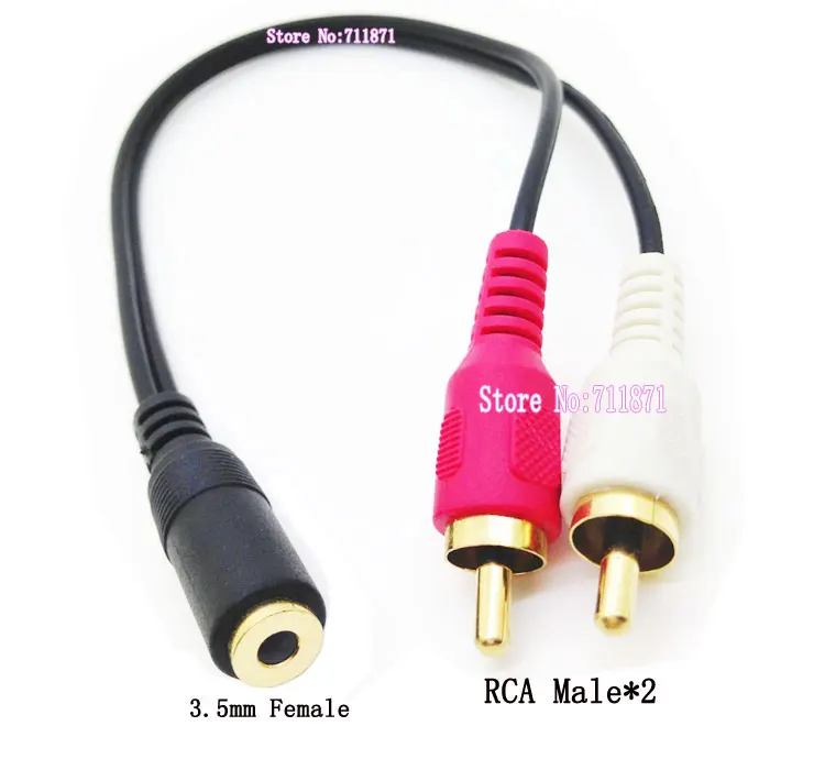 Высокое качество 3 5 мм RCA аудио кабель Женский двойной мужской линии два Мужской