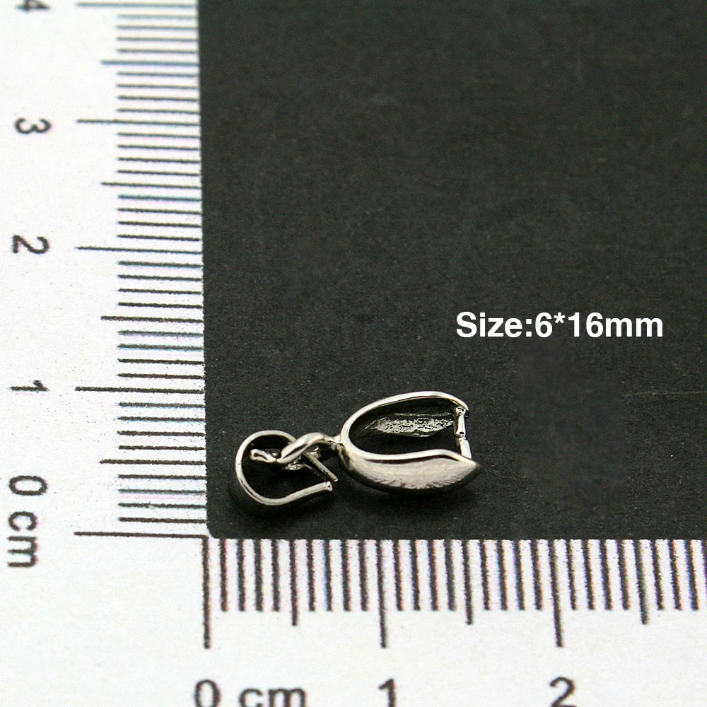 Высокое качество 12 шт./лот с родиевым покрытием застежка-крючок фурнитура для