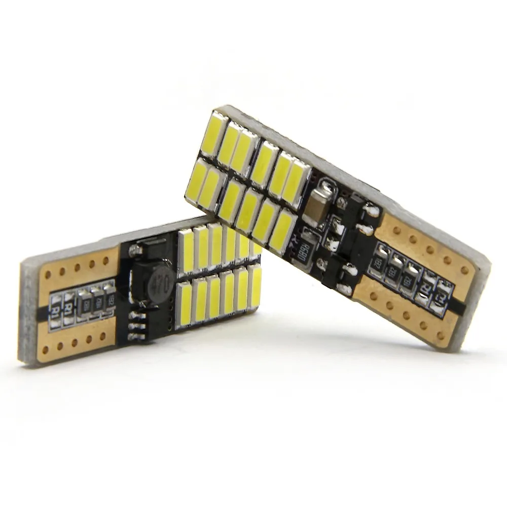 Автомобильные светодиодные лампы T10 w5w 4014 24 SMD canbus для чтения автомобиля/задний