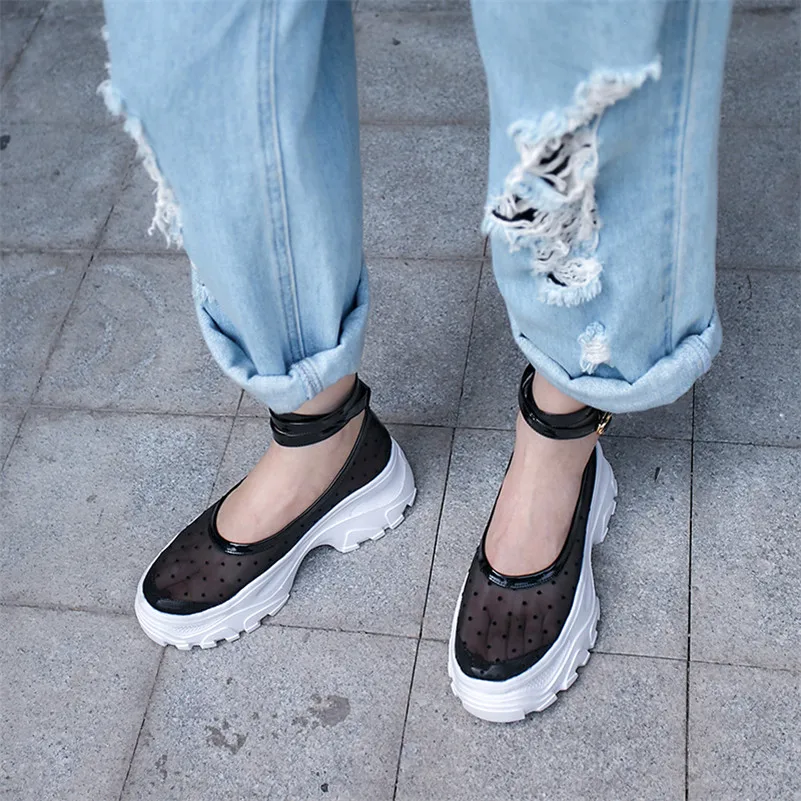 Женские босоножки на плоской подошве FEDONAS желтые туфли из дышащей сетчатой ткани