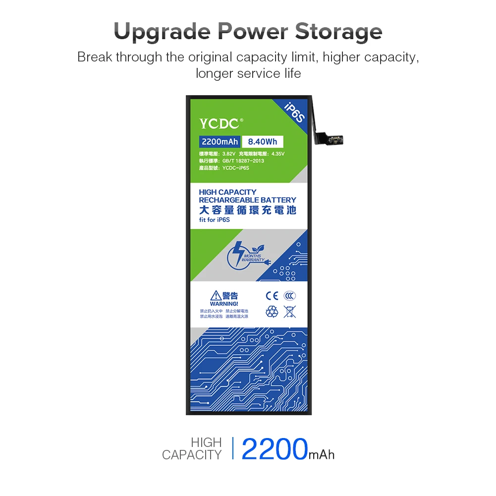 Аккумулятор для телефона 3 82 в Apple IPhone 6S 6GS IPhone6S V 2200mAh литий ионные аккумуляторы с