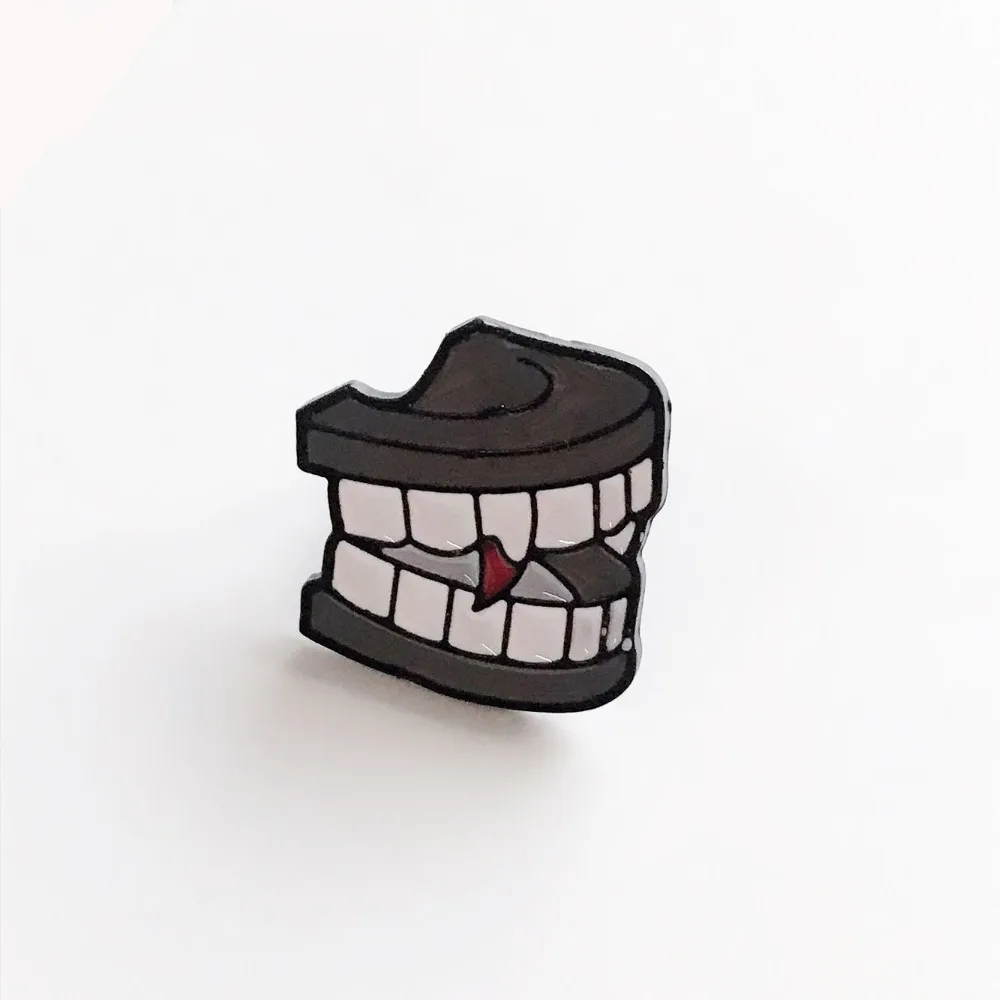 Креативная Корейская версия эмалированная брошь для зубных протезов модная