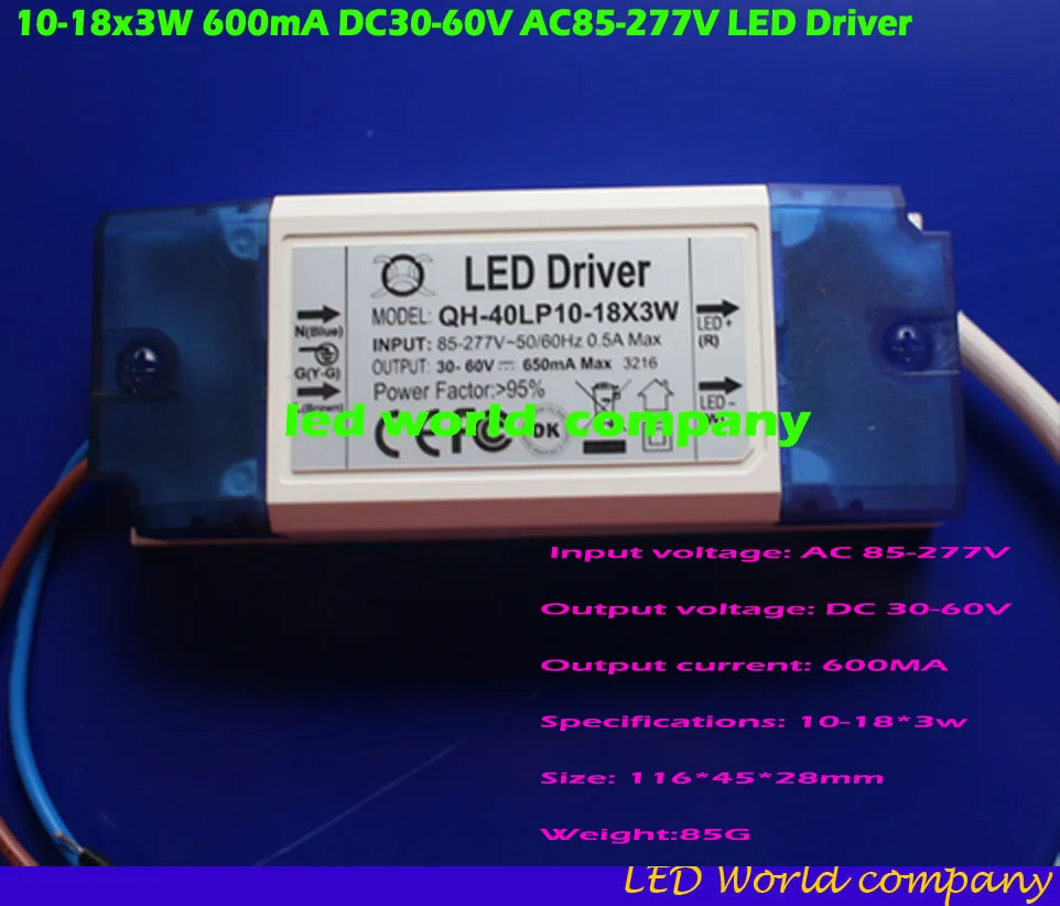 2 шт. светодиодный источник питания для прожектора 20 40 Вт 10 18x3 600 мА|led driver|led powerled