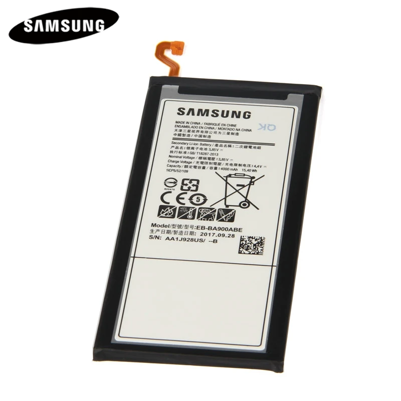 Аккумулятор для телефона EB-BA900ABE для samsung Galaxy A9 A9000 версия Аутентичные Замена Батарея 4000 мА-ч