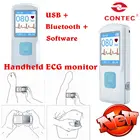 CONTEC PM10 Новый портативный экг EKG аппарат монитор сердечного ритма ЖК USB Bluetooth программное обеспечение
