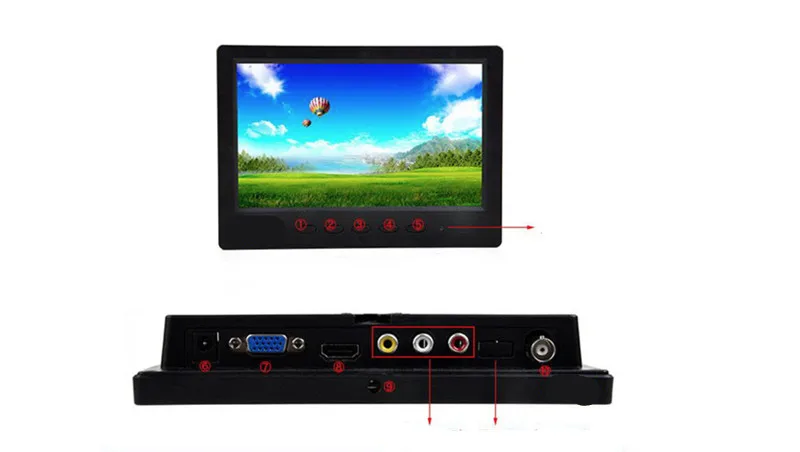 7-дюймовый TFT ЖК-монитор с HDMI/BNC/VGA/AV/USB | Компьютеры и офис