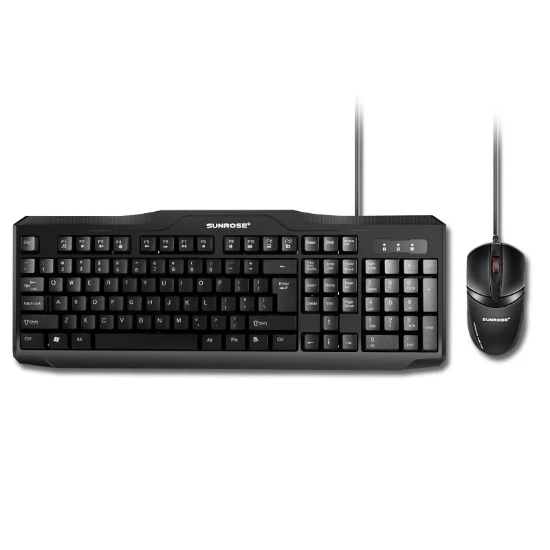 SunRose клавиатура Игровой набор клавишная мышь USB фотоэлектрический легкая форма