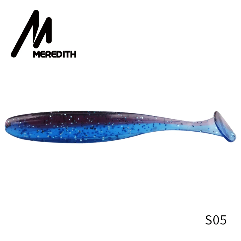 Meredith, 13 см, 11,5 г, 4 шт., рыболовные приманки, наживки, легко Скручивающиеся плавающие приманки, мягкая силиконовая приманка, двойной цвет, искусственный карп, Мягкая приманка - Цвет: S05