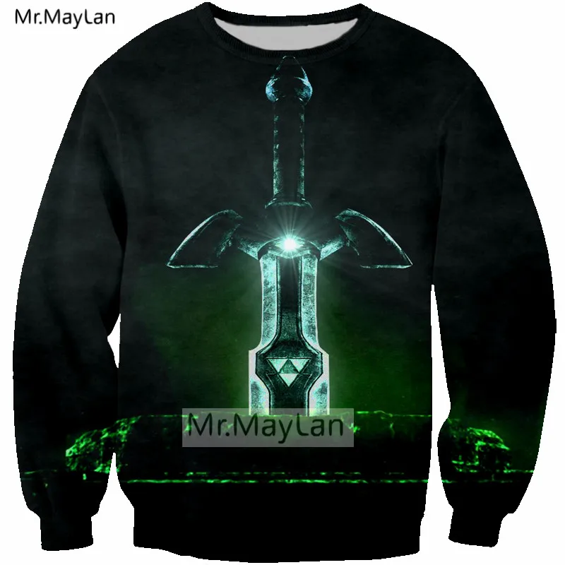 

Game The Legend of Zelda Vintage 3D Print Sweatshirts Men/women Retro Crewneck Hoodies Boys Casual Streetwear Tops Clothes 5XL
