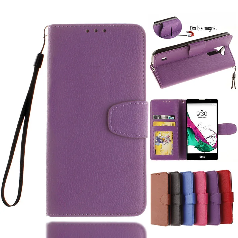 purple Ретро чехол для LG G4C H522Y G4 Mini флип чехол Кожаный силиконовый чехол для LG G4c G4Mini C90 H525N чехол Coque - Цвет: purple