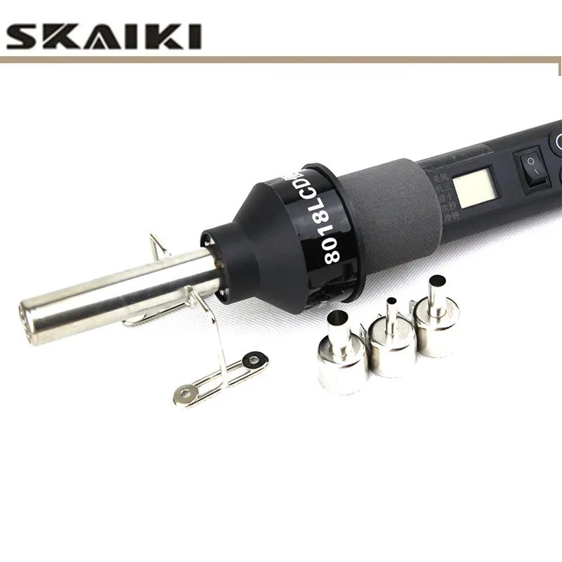 Skaiki 8018 LCD SMD паяльная станция с ЖК-экраном портативный термоуправляемый пистолет