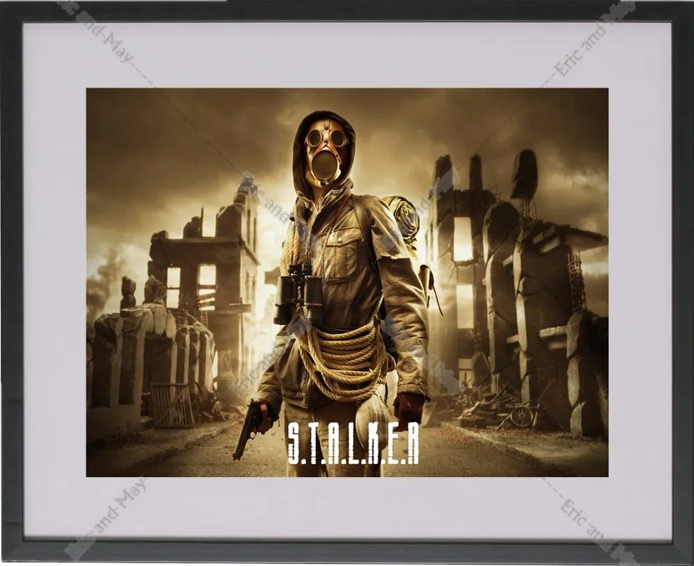 Stalker рисунок игра хлопок стены Искусство Холст живопись плакат печать картины для гостиной украшения дома Масляные картины декор