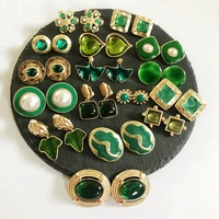 sweet elegant designs clip earring fashion multi green styles jewelry for women party birthday gift